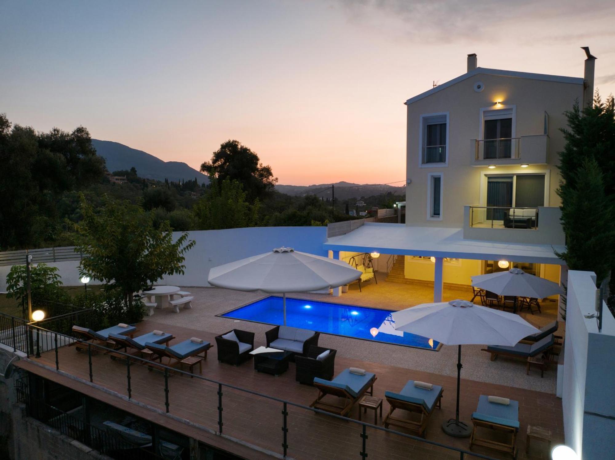 Luxury Villa Alexandros Corfu Перама Экстерьер фото